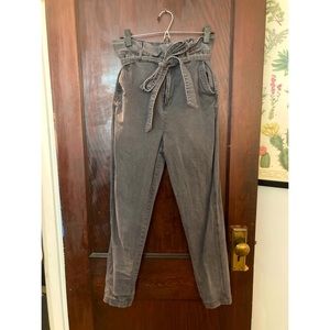 Express - High-Waisted Paper Bag Trouser Pant